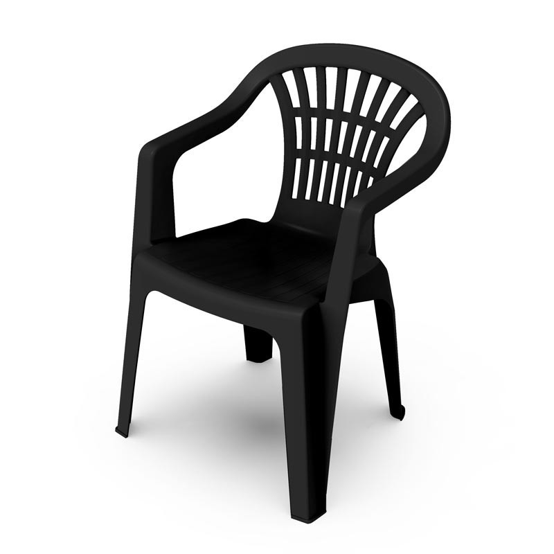 Fauteuil monobloc gris