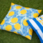 Coussin deperlant citrons 40x40