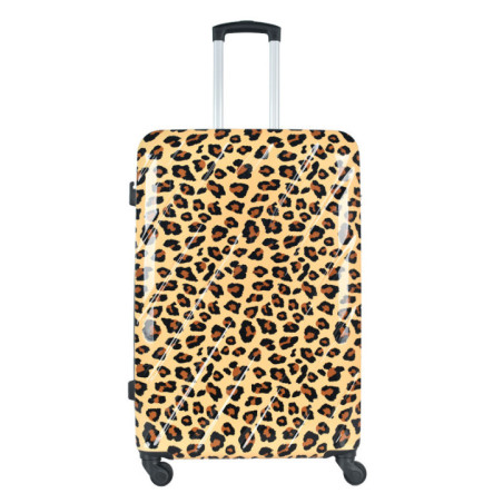 Valise abs/pc 76 cm leopard