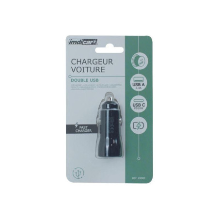 Chargeur double usb : 1 x usb a