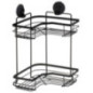 Double etagere de douche angle