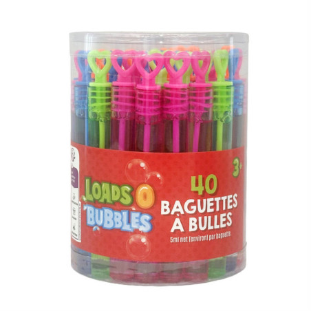 Pack de 40 baguettes a bulles