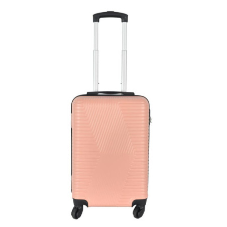 Valise cabine abs 57 cm rose cla