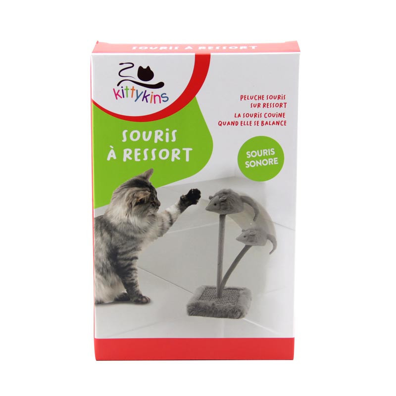 Jeu souris elastique pour chat