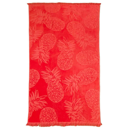 Drap plage velours jacquard uni