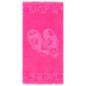 Drap plage velours jacquard uni