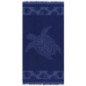 Drap plage velours jacquard uni