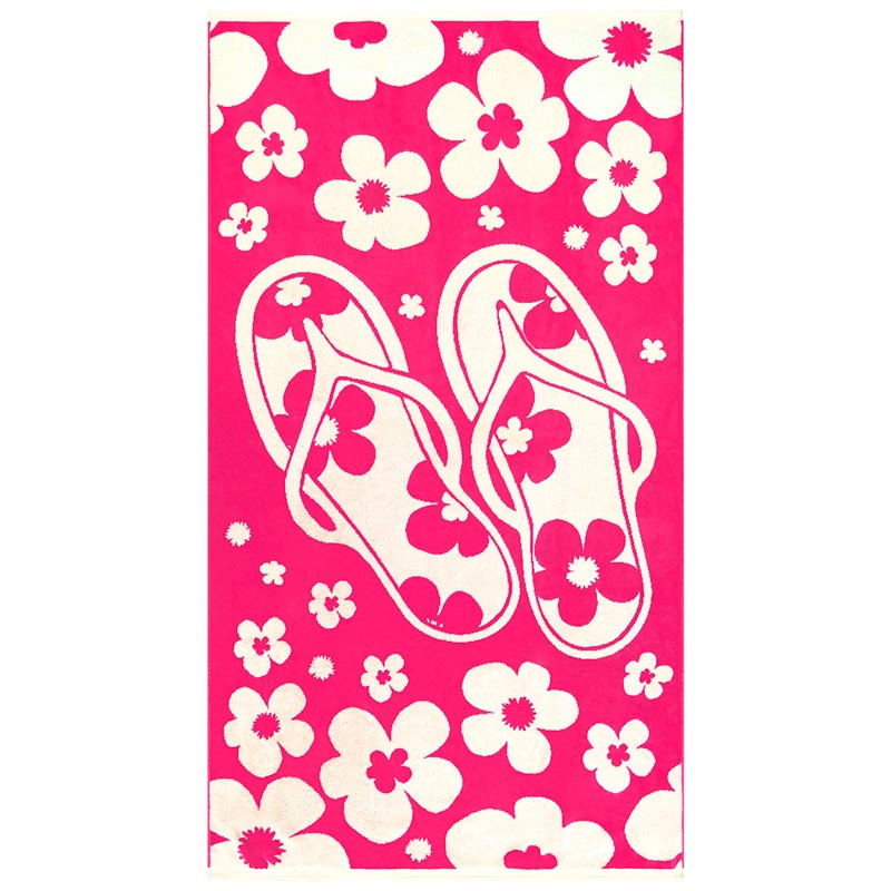 Drap plage velours jacquard
