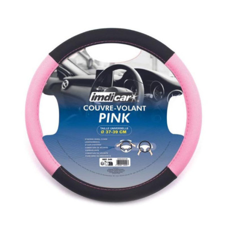Couvre volant rose/noir