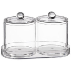 2 pots + plateau transparents