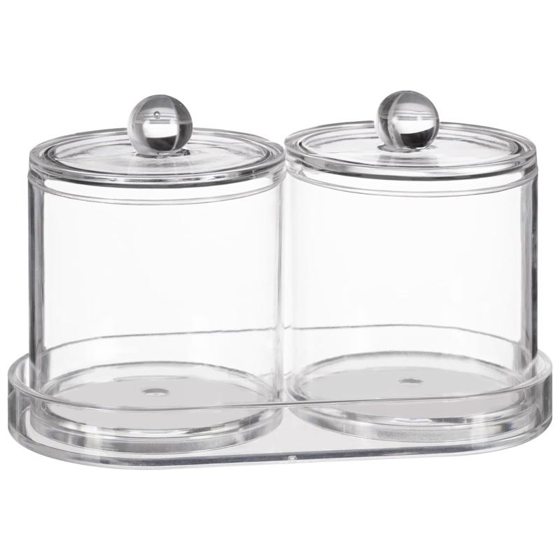 2 pots + plateau transparents