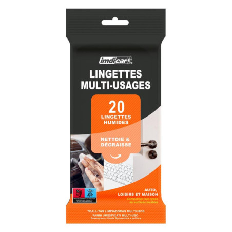 20 lingettes nettoyantes