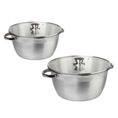 Lot de 2 faitouts en inox d20/24