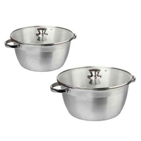 Lot de 2 faitouts en inox d20/24