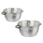 Lot de 2 faitouts en inox d20/24