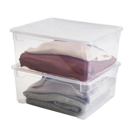 Lot x2 rangement plastique 18l
