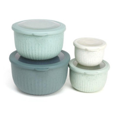 Set de 4 - saladiers + couvercle