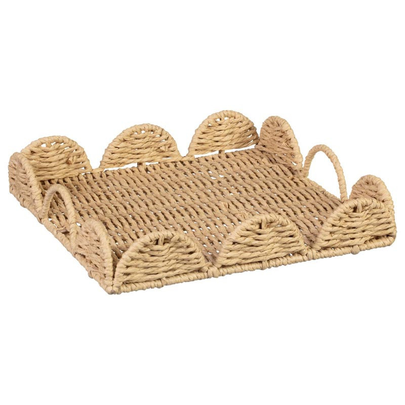 Plateau carre bord feston