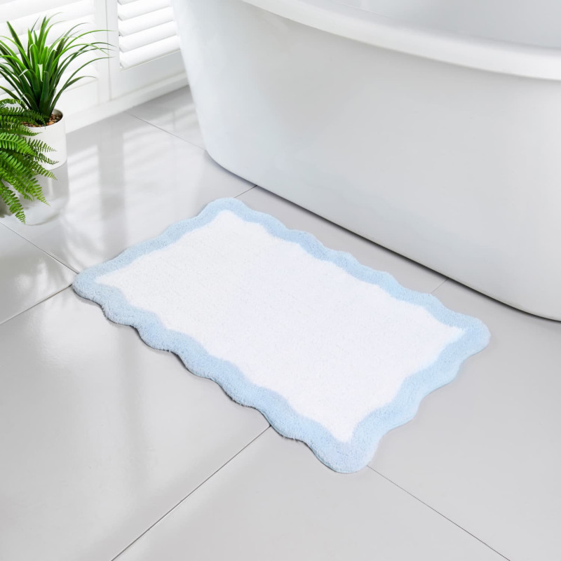 Tapis de bain cameo bleu