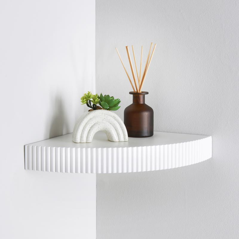 Etagere d angle blanc