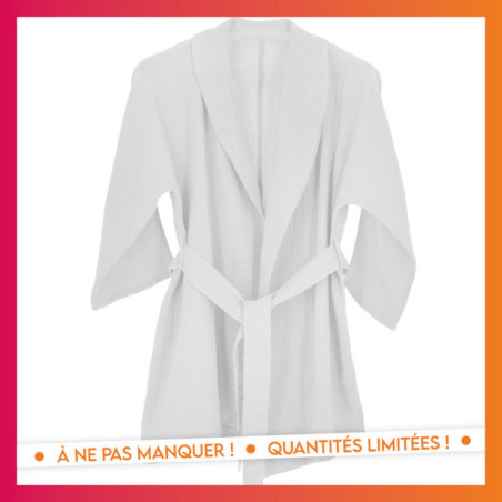 Peignoir gaze de coton l/xl beig
