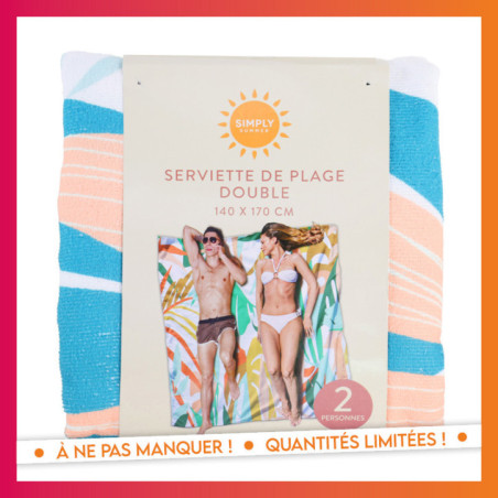 Serviette de plage 2 places