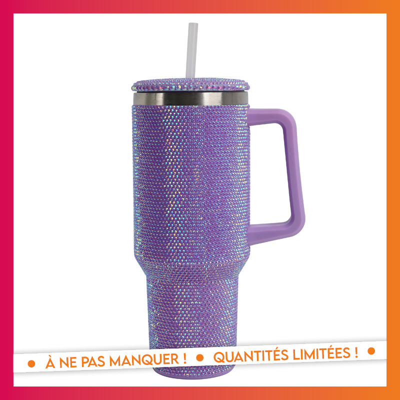 Gourde strass avec poignee 1.10l