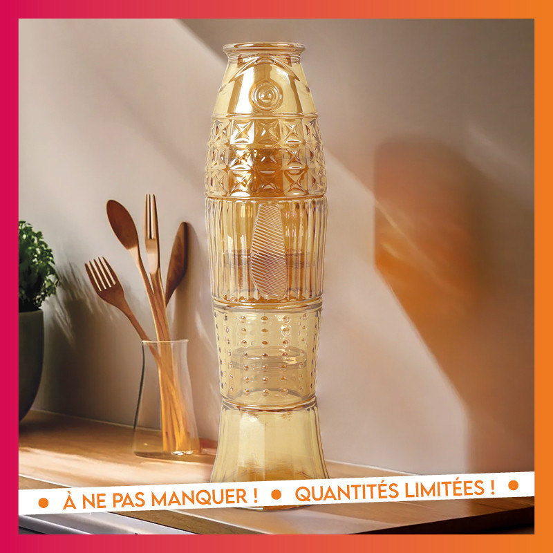 Set de 4 verres forme poisson