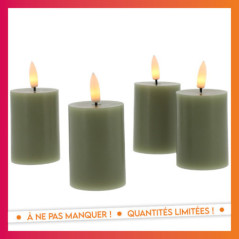 Set de 4 bougies leds