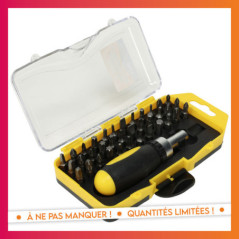 Set tournevis+embouts 37 pieces