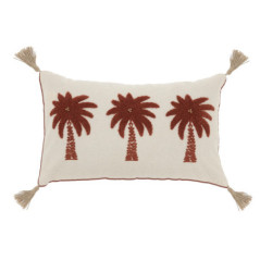 Coussin palmiers brodes 50x30cm