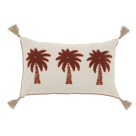 Coussin palmiers brodes 50x30cm