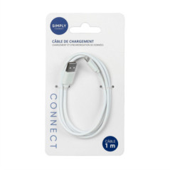 Cable usb a to lightning 1 m