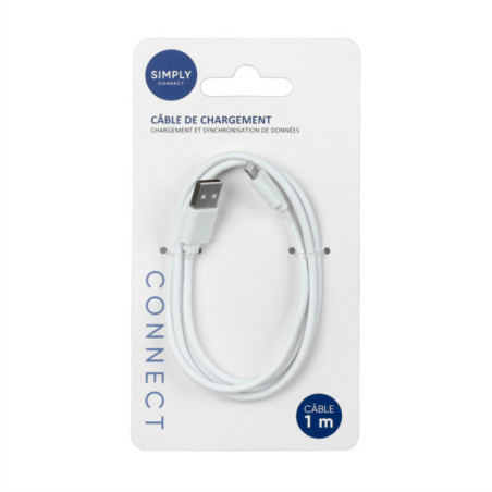 Cable usb a to lightning 1 m