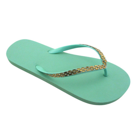 Tong uni laniere strass- celadon