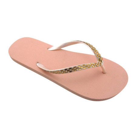 Tong uni laniere strass- rose