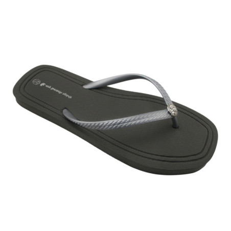 Tong carre avec bijou - silver